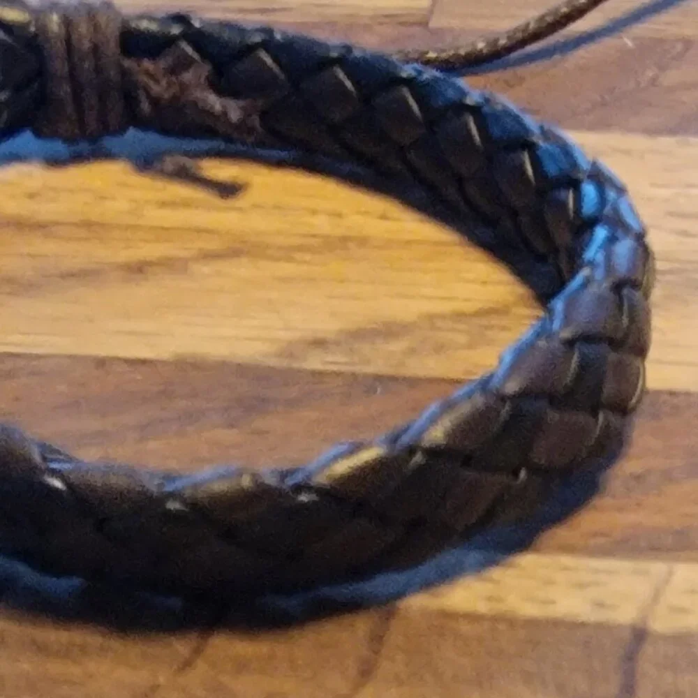 Boho Two Tone Braided Leather Bracelet